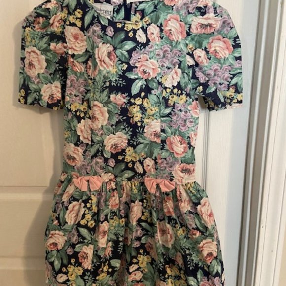 Vintage My Michele flowered girl's dress - Picture 1 of 3